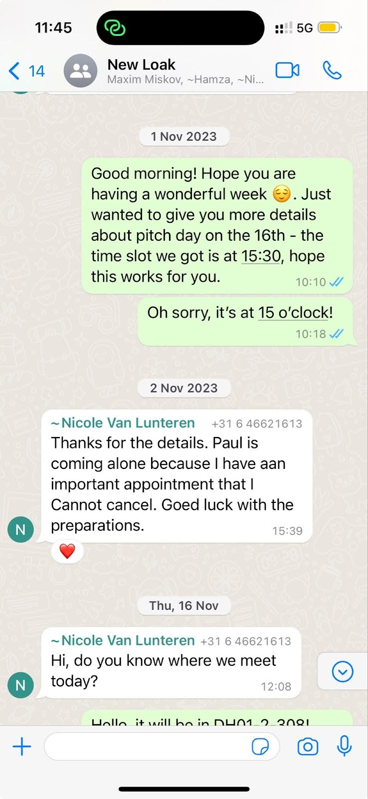 Proof of Communications with Stakeholders/Clients